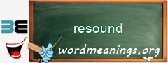 WordMeaning blackboard for resound